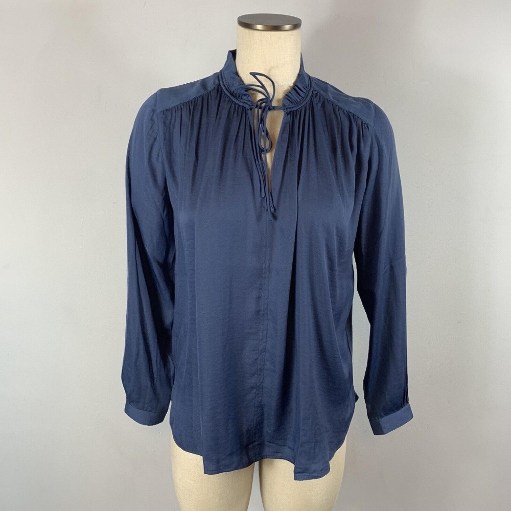 Loft | Silky Blue Blouse | Size Small